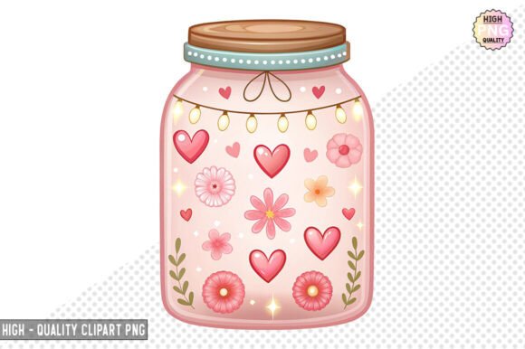Download Romantic Jar Clipart Design – PNG File - Premium Bundle