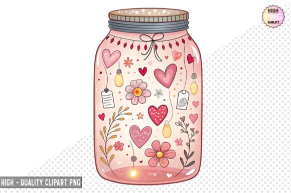 Download Romantic Jar Clipart Design – PNG File - Premium Bundle