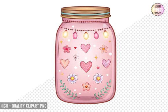 Download Romantic Jar Clipart Design – PNG File - Premium Bundle