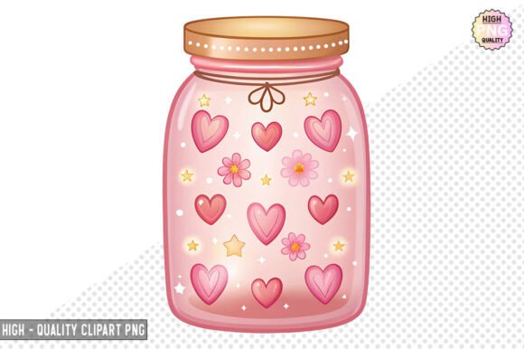 Download Romantic Jar Clipart Design – PNG File - Premium Bundle